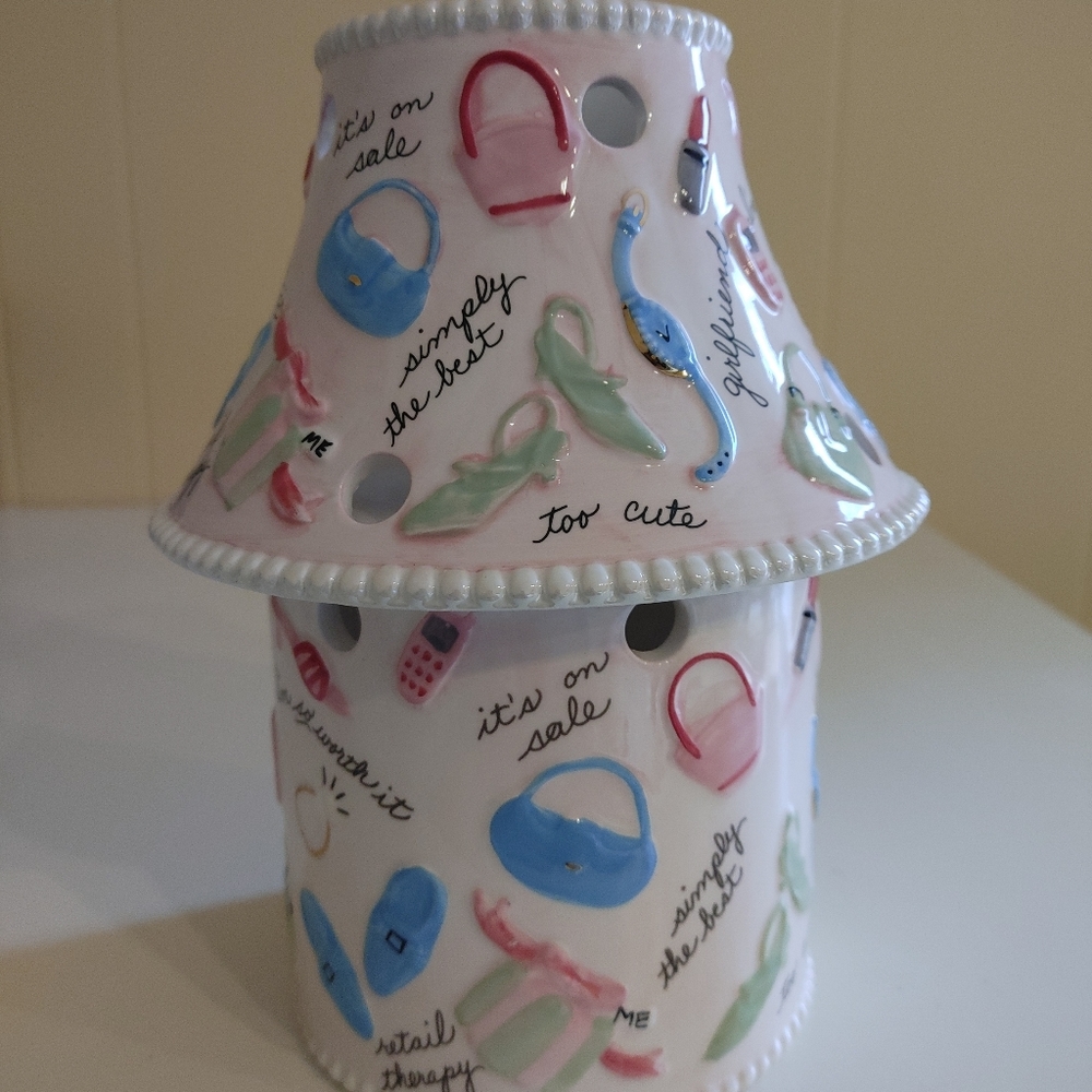 Ceramic candle jar holder